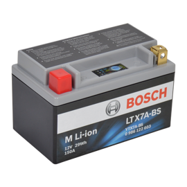 Bosch MC lithium batteri LTX7A-BS 12volt 2,4Ah +pol til Venstre
